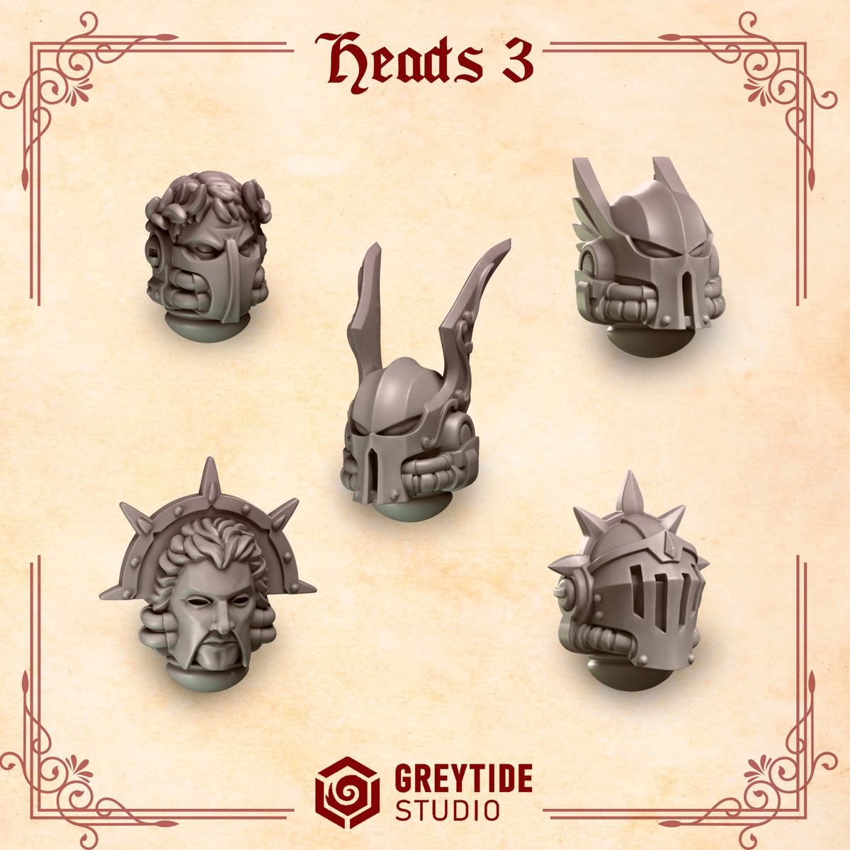 Crimson Lords - Marine Heads - Head set 3