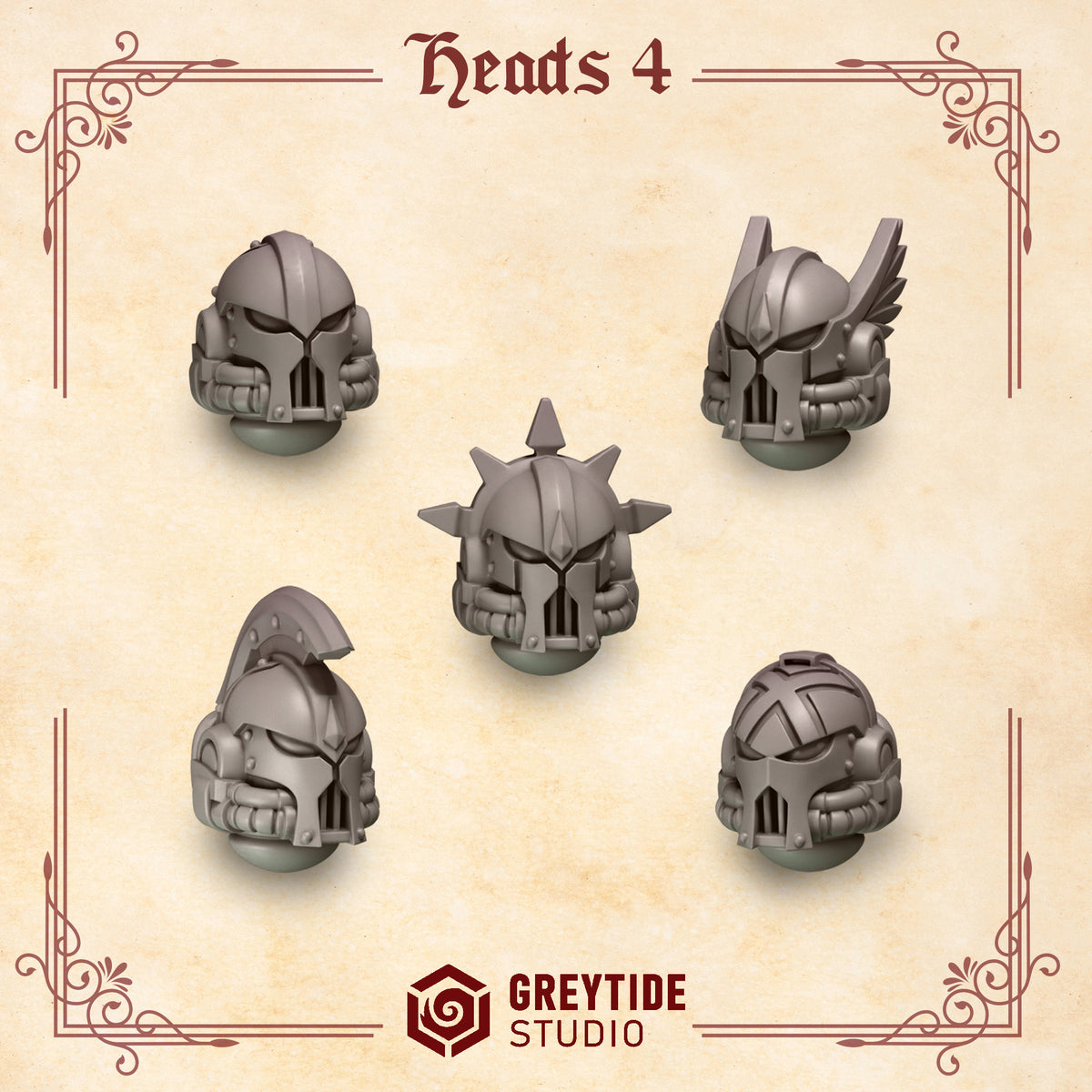 Crimson Lords - Marine Heads - Head set 4
