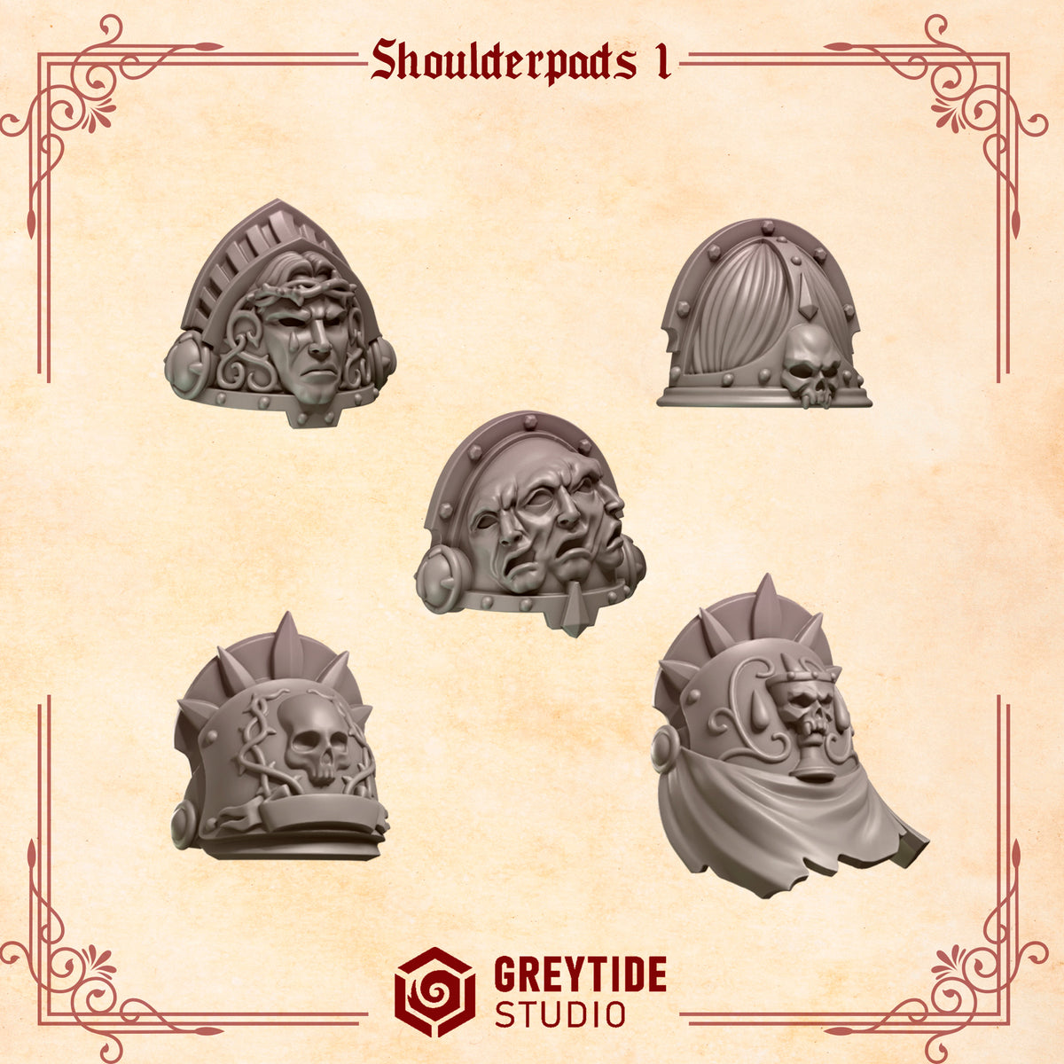 Crimson Lords - Marine Shoulder Pads - Shoulder set 1