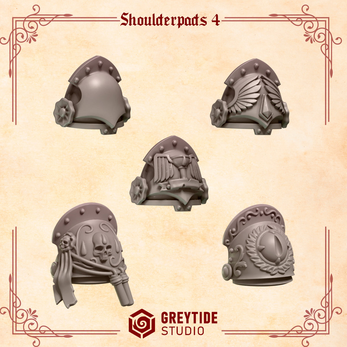Crimson Lords - Marine Shoulder Pads - Shoulder set 4