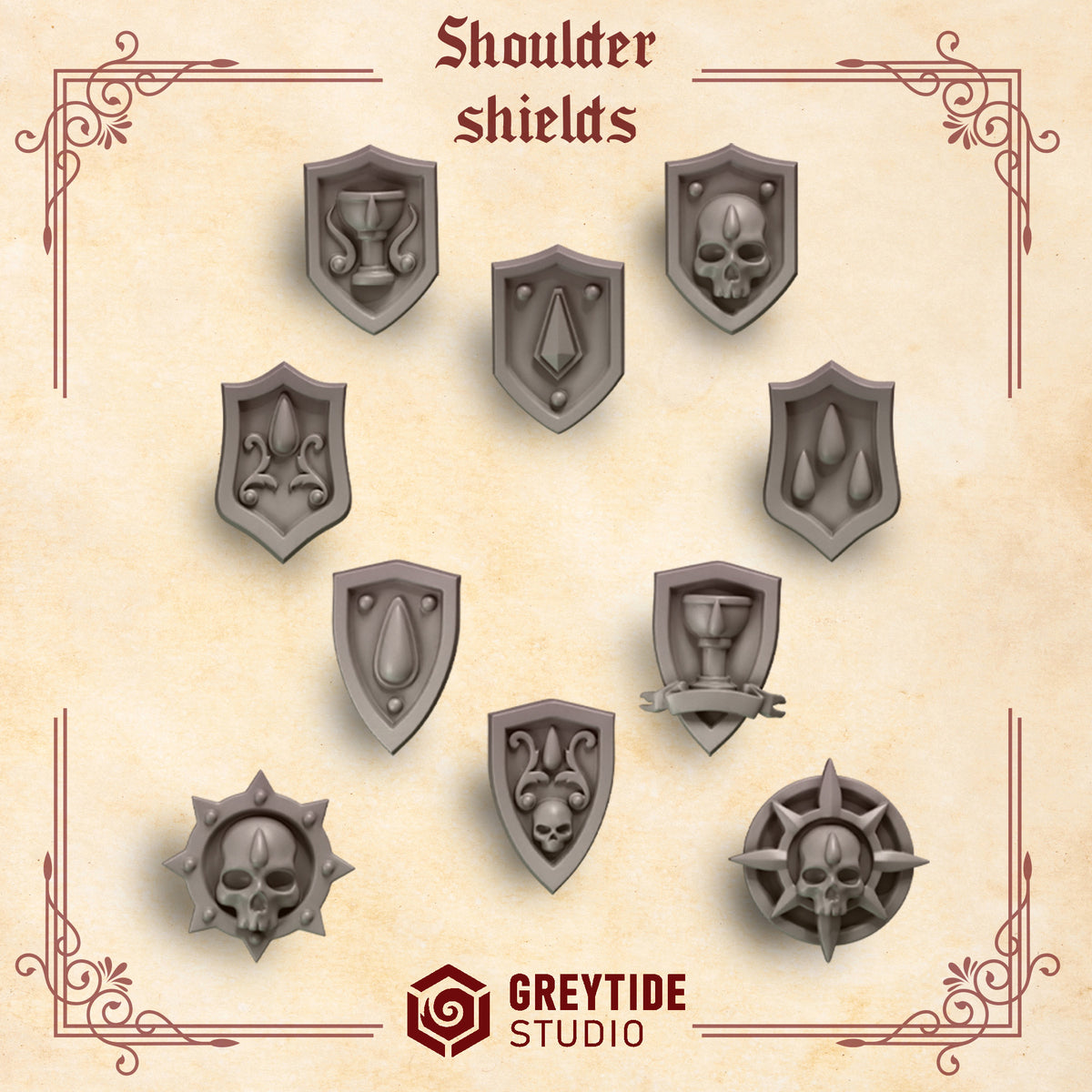 Crimson Lords - Marine Decoration Upgrade - Shoulder shields