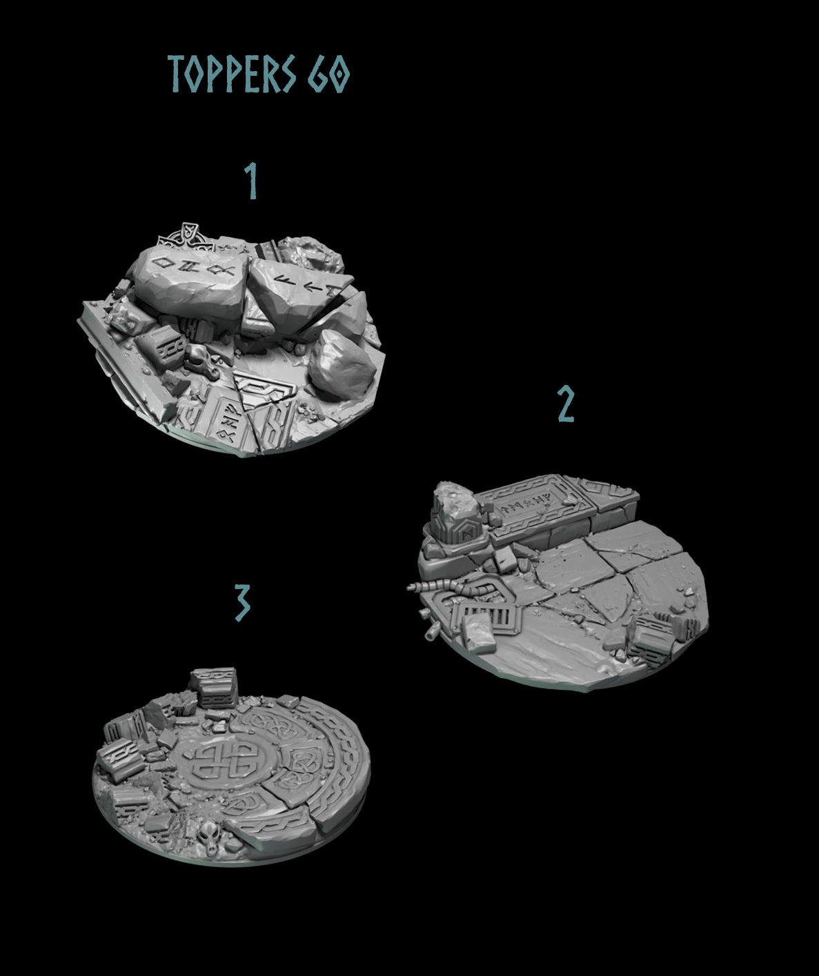60mm Base Toppers - Primal Hounds