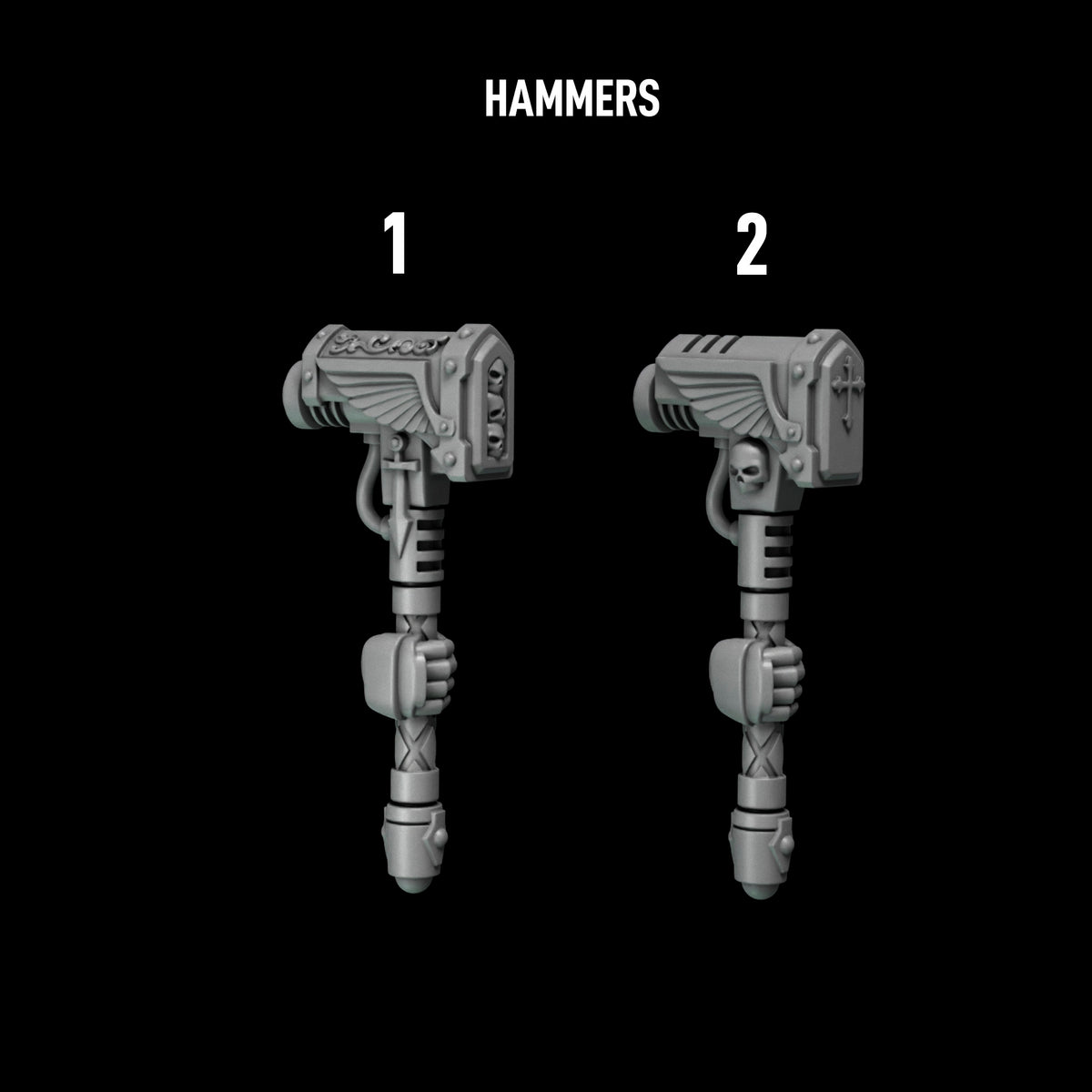 Eternal Pilgrims - Big Armour Hammers — numbered design options