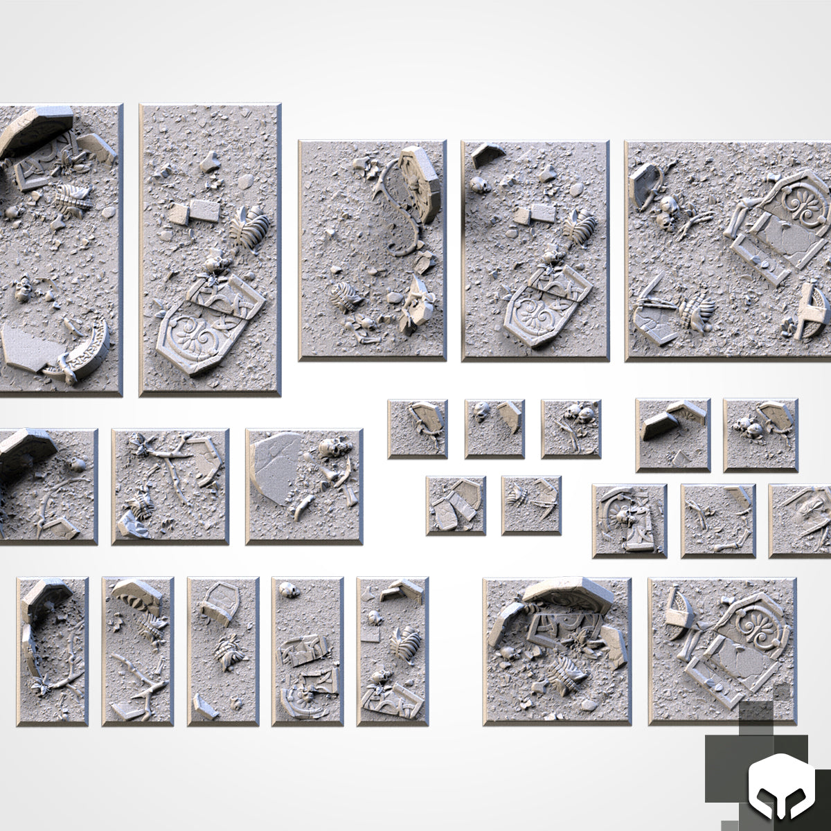 Graveyard Square Bases & Toppers - TXARLI Factory - Old World Kings of War