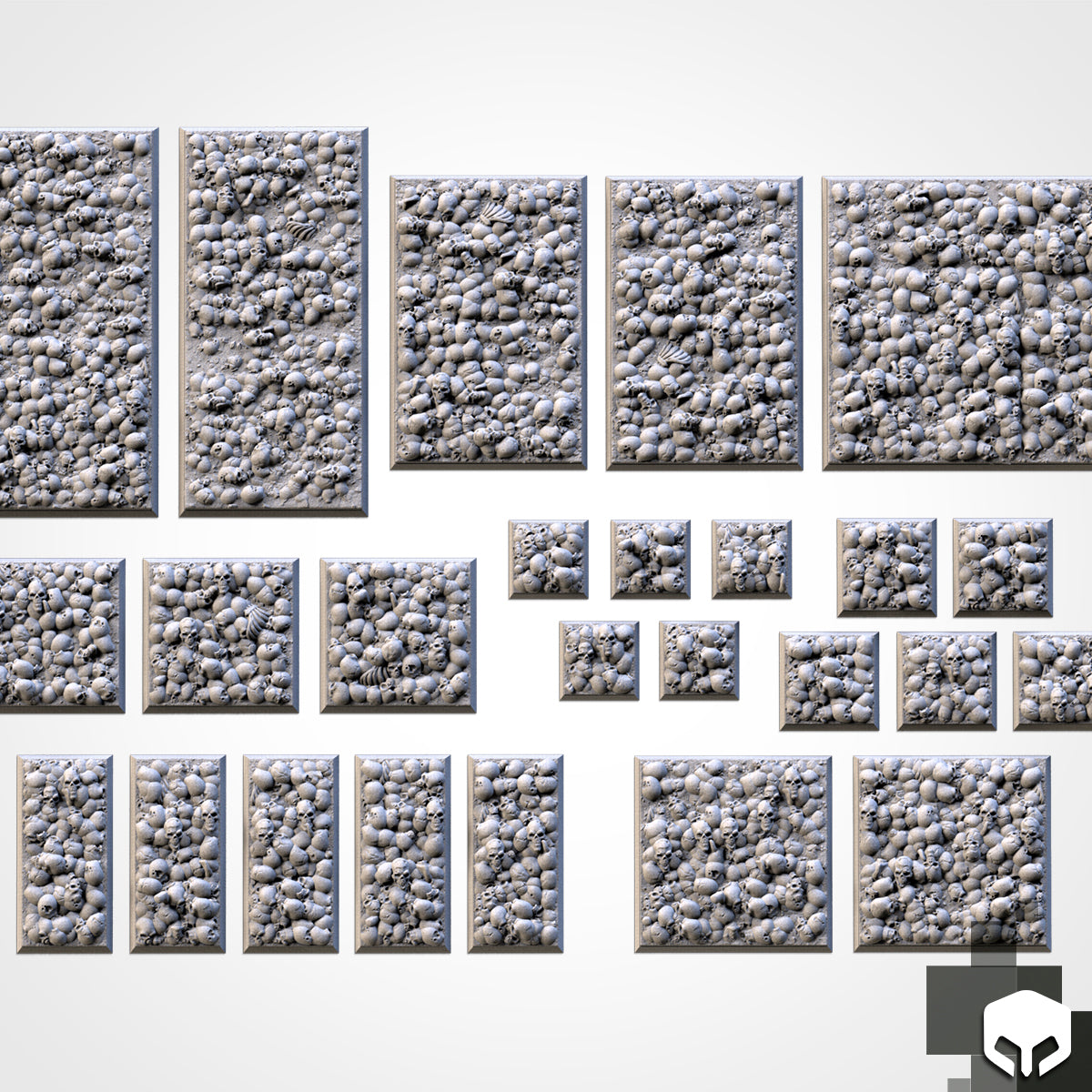 Skulls Square Bases & Toppers - TXARLI Factory - Old World Kings of War Oathmark