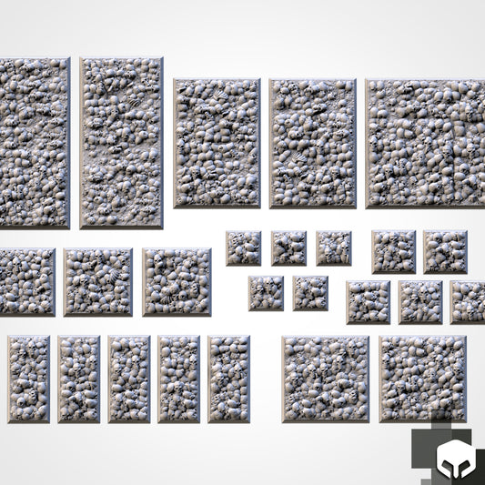 Skulls Square Bases & Toppers - TXARLI Factory - Old World Kings of War Oathmark