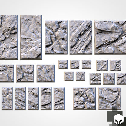 Volcanic Square Bases & Toppers - TXARLI Factory - Old World Kings of War