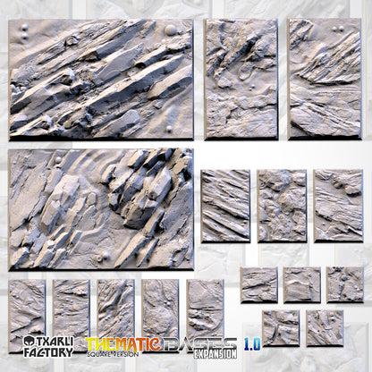 Volcanic Square Bases & Toppers - TXARLI Factory - Old World Kings of War