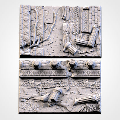 Ancestral Ruins Square Bases & Toppers - TXARLI Factory - Old World Kings of War