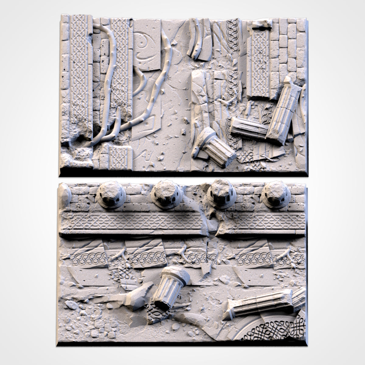 Ancestral Ruins Square Bases & Toppers - TXARLI Factory - Old World Kings of War