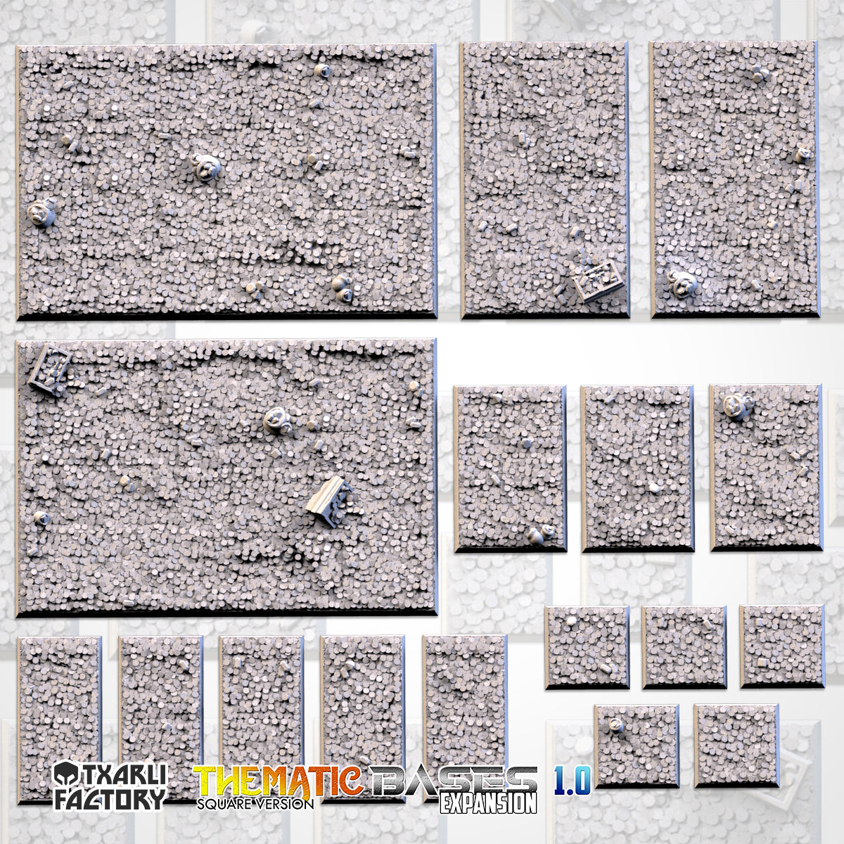 Coin Square Bases & Toppers - TXARLI Factory - Old World Kings of War Oathmark