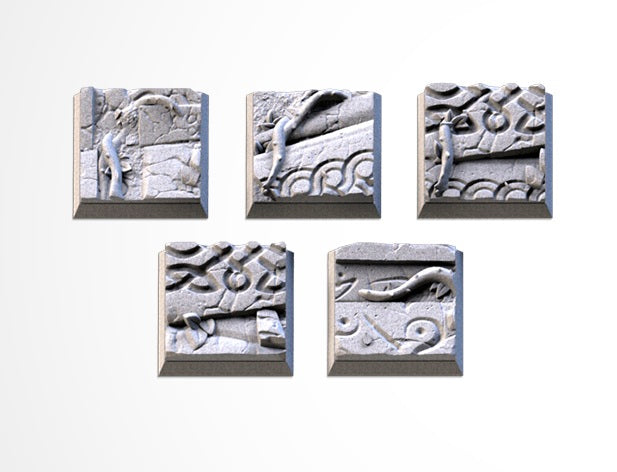 Ancestral Ruins Square Bases & Toppers - TXARLI Factory - Old World Kings of War
