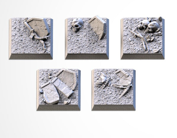 Graveyard Square Bases & Toppers - TXARLI Factory - Old World Kings of War