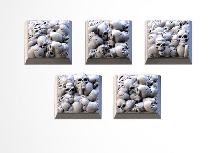 Skulls Square Bases & Toppers - TXARLI Factory - Old World Kings of War Oathmark