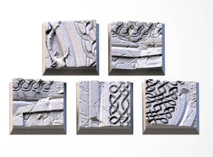 Ancestral Ruins Square Bases & Toppers - TXARLI Factory - Old World Kings of War