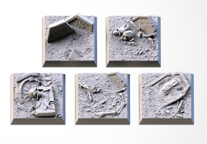 Graveyard Square Bases & Toppers - TXARLI Factory - Old World Kings of War