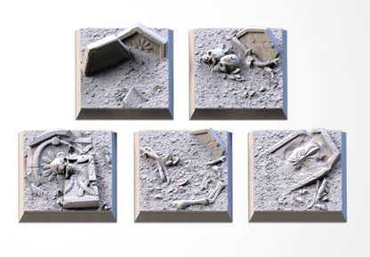 Graveyard Square Bases & Toppers - TXARLI Factory - Old World Kings of War