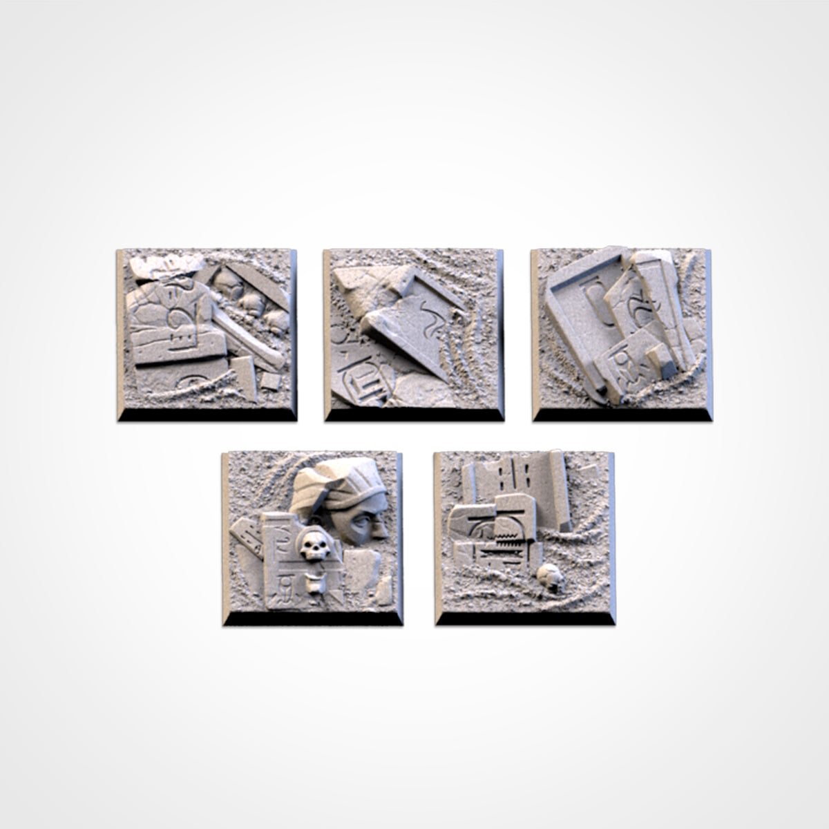 Egyptian Square Bases & Toppers - TXARLI Factory-Old World Kings of War Oathmark