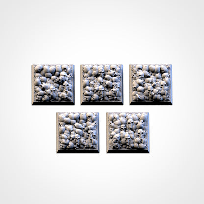 Skulls Square Bases & Toppers - TXARLI Factory - Old World Kings of War Oathmark