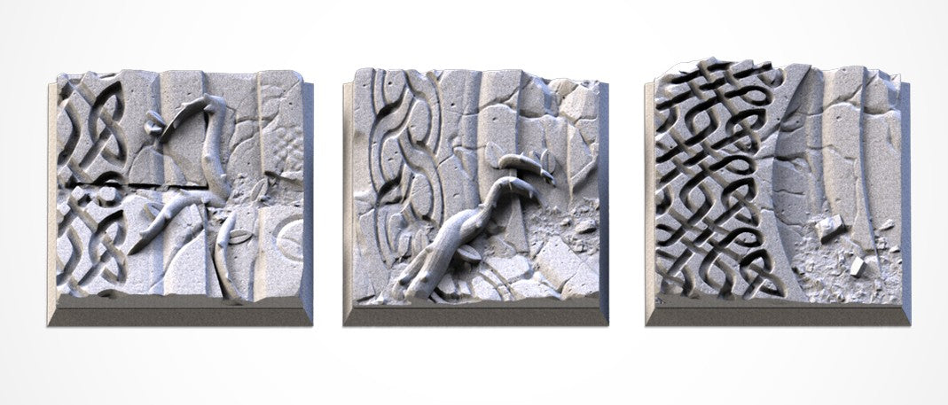 Ancestral Ruins Square Bases & Toppers - TXARLI Factory - Old World Kings of War