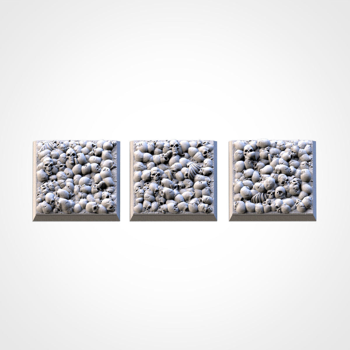 Skulls Square Bases & Toppers - TXARLI Factory - Old World Kings of War Oathmark