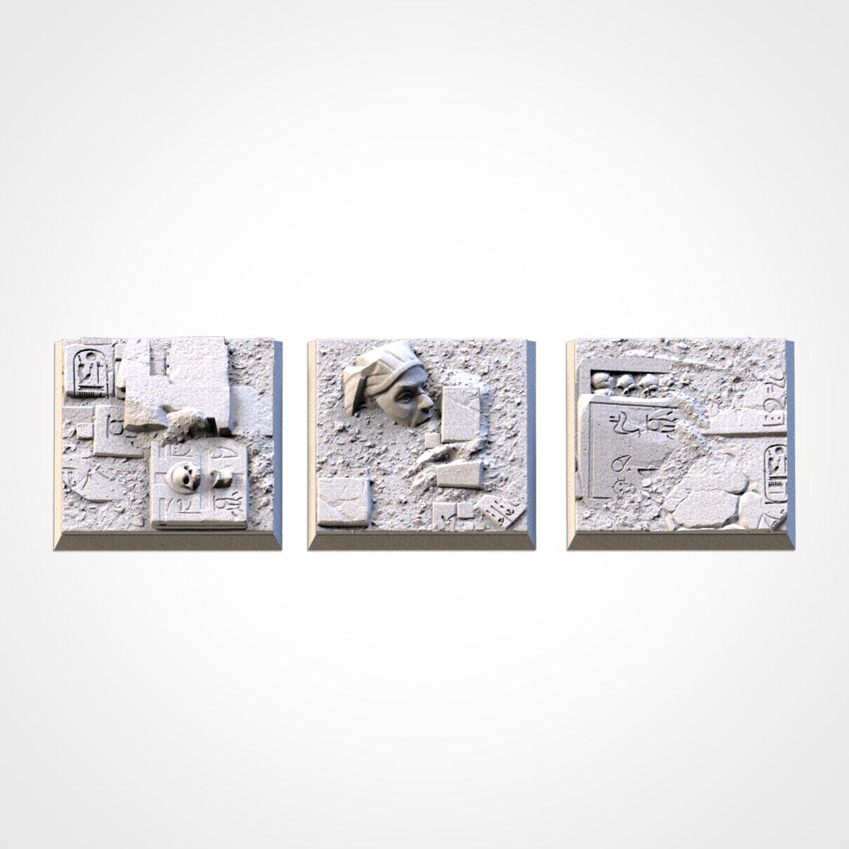 Egyptian Square Bases & Toppers - TXARLI Factory-Old World Kings of War Oathmark