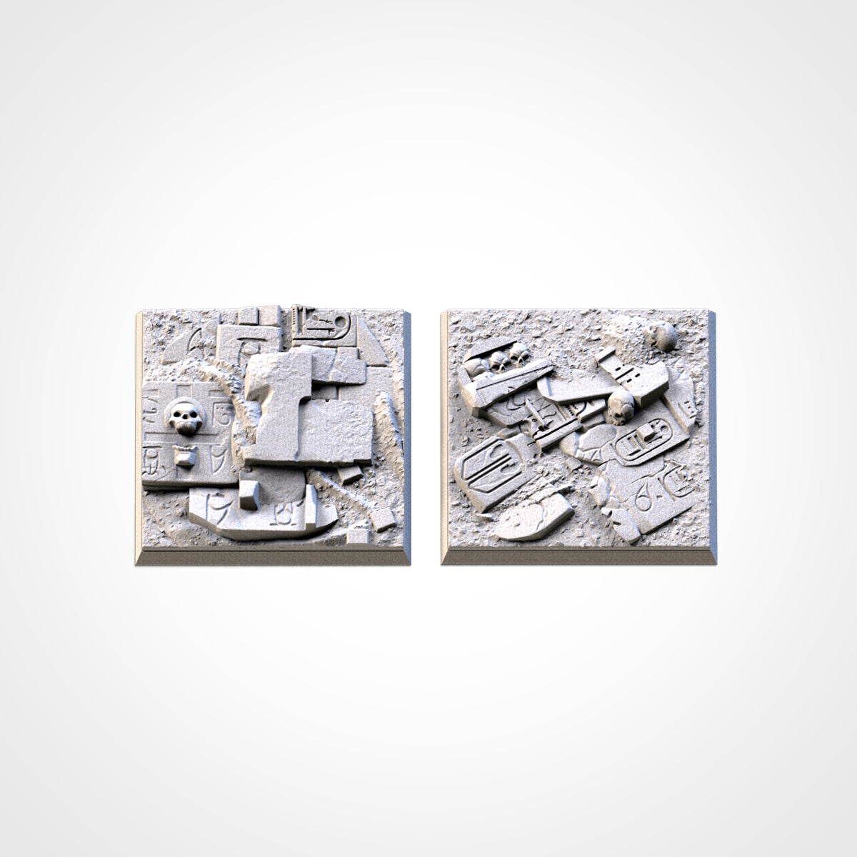 Egyptian Square Bases & Toppers - TXARLI Factory-Old World Kings of War Oathmark