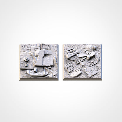 Egyptian Square Bases & Toppers - TXARLI Factory-Old World Kings of War Oathmark