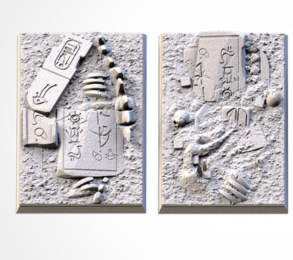 Egyptian Square Bases & Toppers - TXARLI Factory-Old World Kings of War Oathmark