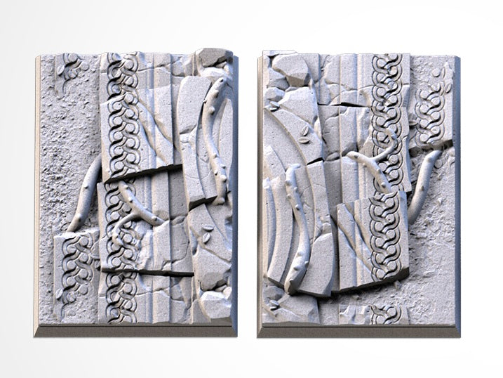 Ancestral Ruins Square Bases & Toppers - TXARLI Factory - Old World Kings of War