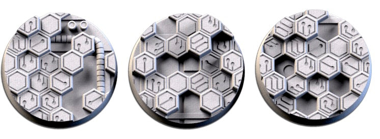Cyberhex xenos necron Bases & Toppers - TXARLI Factory