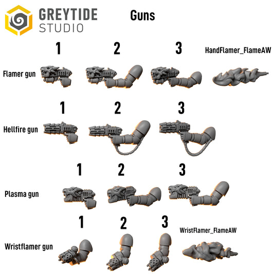 Anvil Wardens - Marine Pistol Upgrade Set