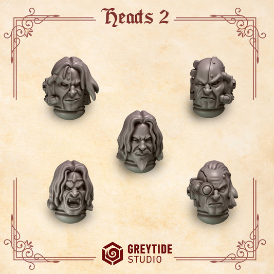 Crimson Lords - Marine Heads - Head set 2
