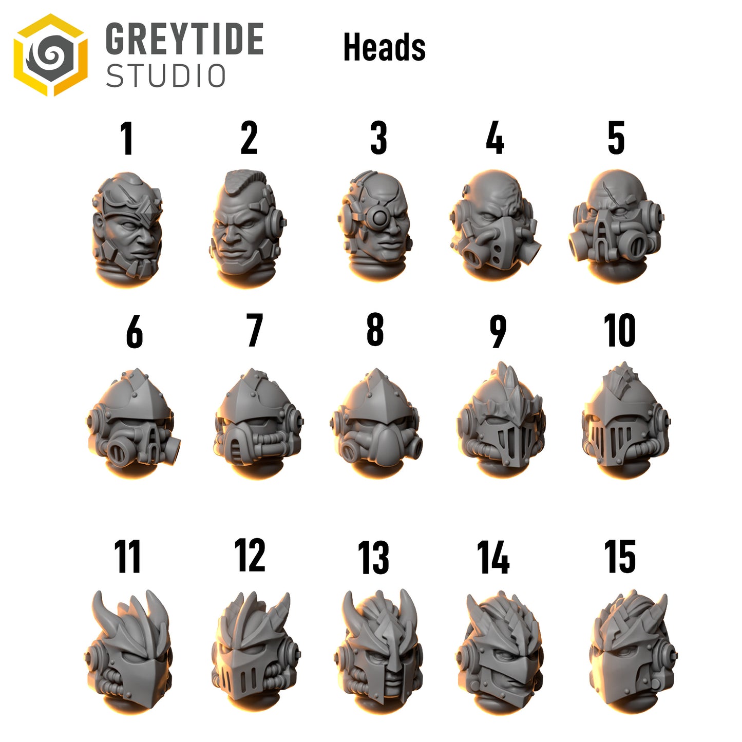 Anvil Wardens - Marine Head Upgrade Set
