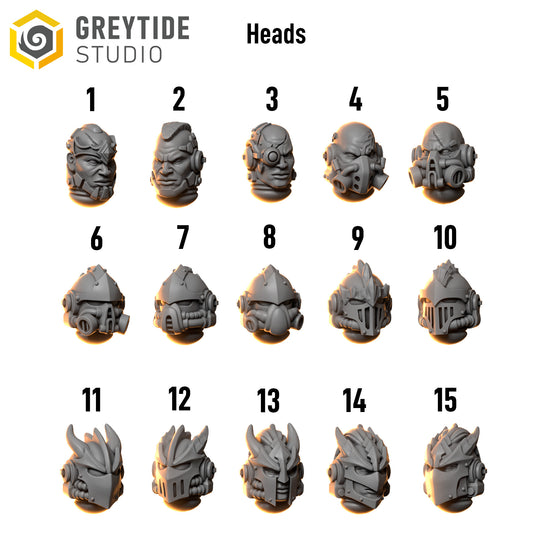 Anvil Wardens - Marine Head Upgrade Set