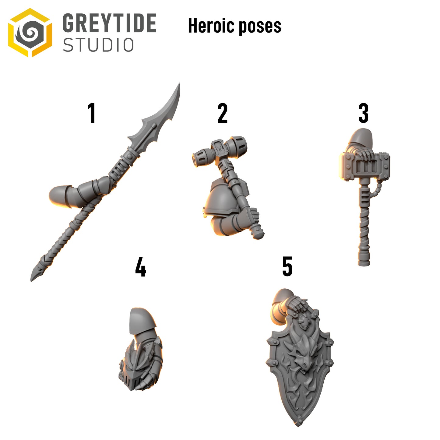 Anvil Wardens - Marine Heroic Arm Poses