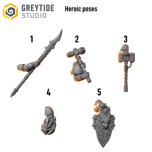Anvil Wardens - Marine Heroic Arm Poses