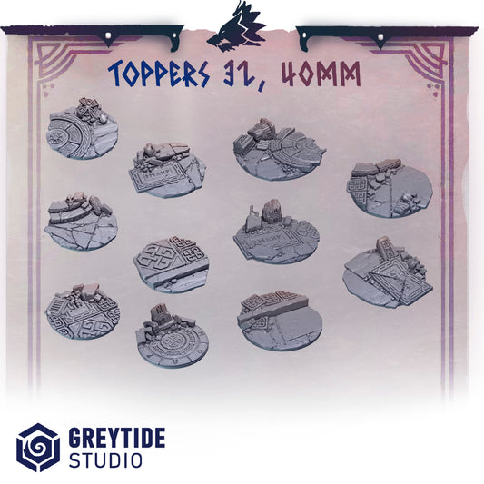 40mm Base Toppers - Primal Hounds