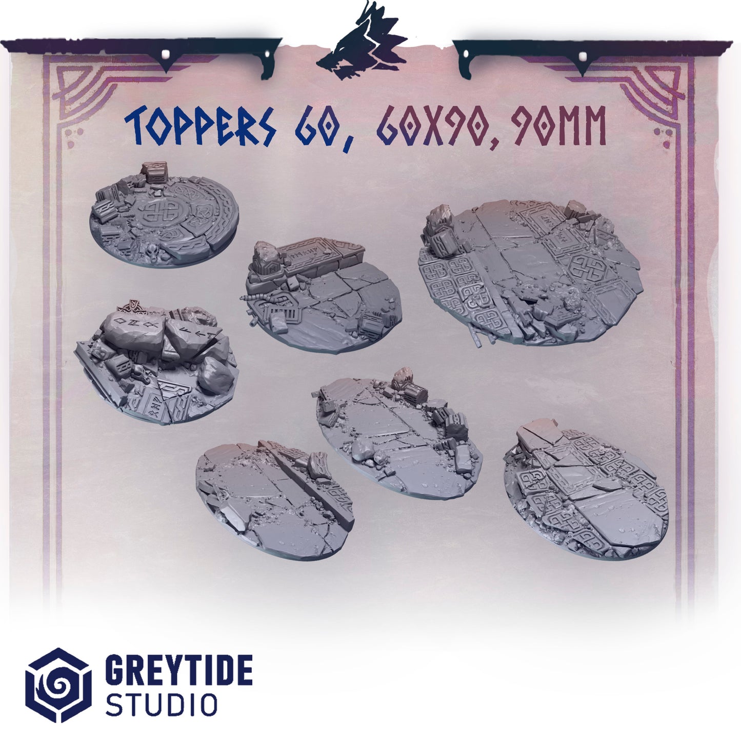 90mm Base Toppers - Primal Hounds