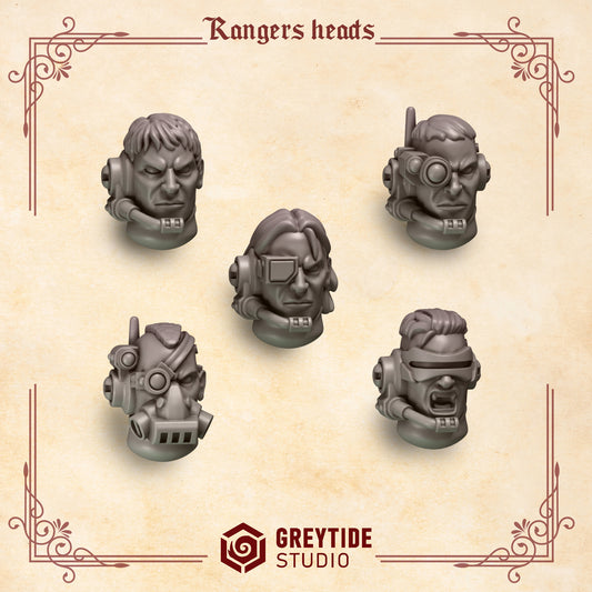 Crimson Lords - Marine Heads - Ranger head set