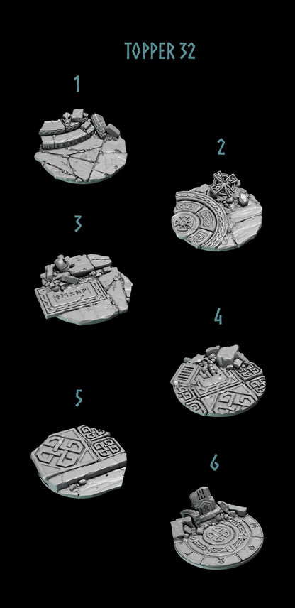32mm Base Toppers - Primal Hounds