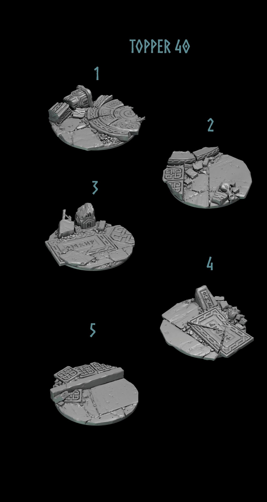 40mm Base Toppers - Primal Hounds