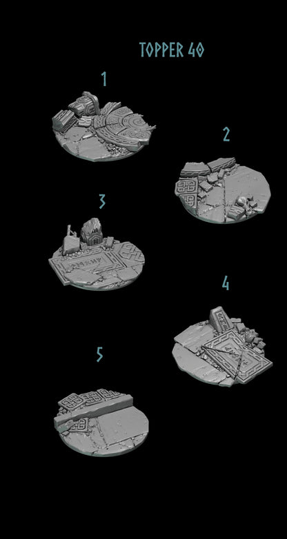 40mm Base Toppers - Primal Hounds