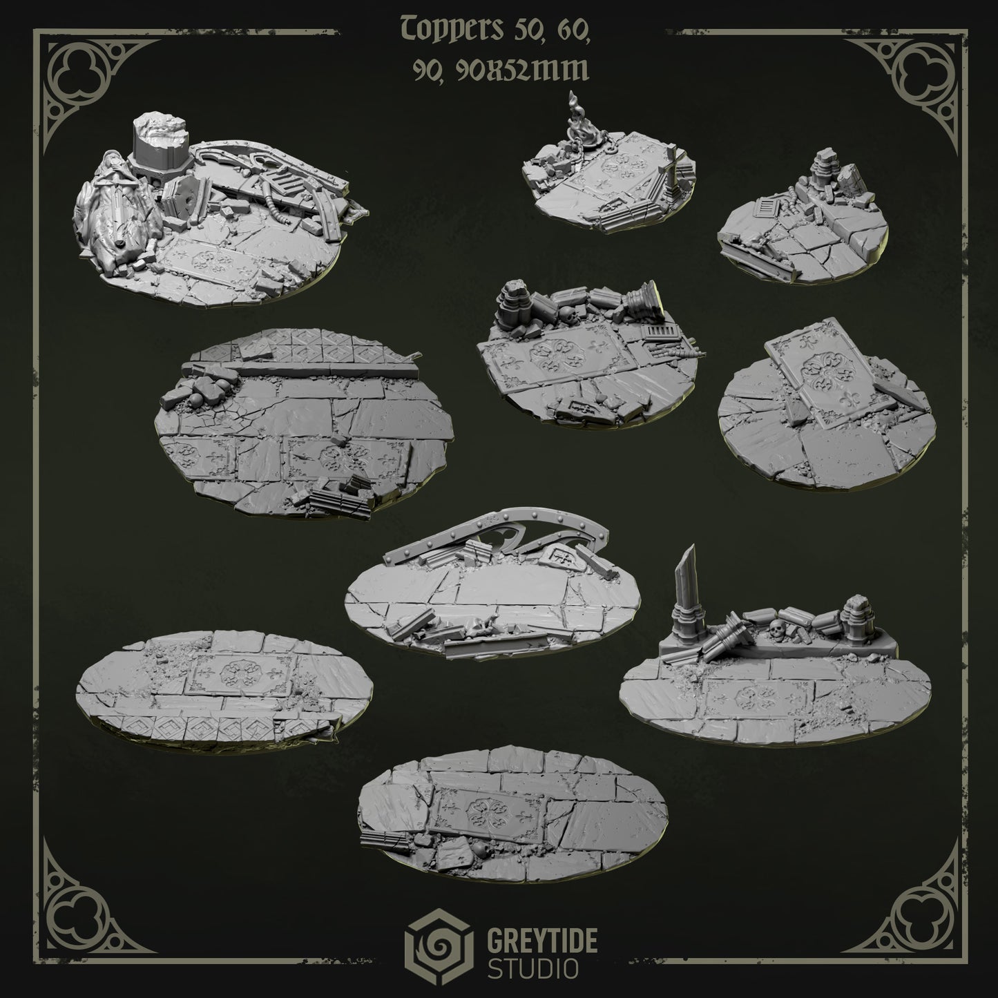 60mm Bases Toppers - Eternal Pilgrims