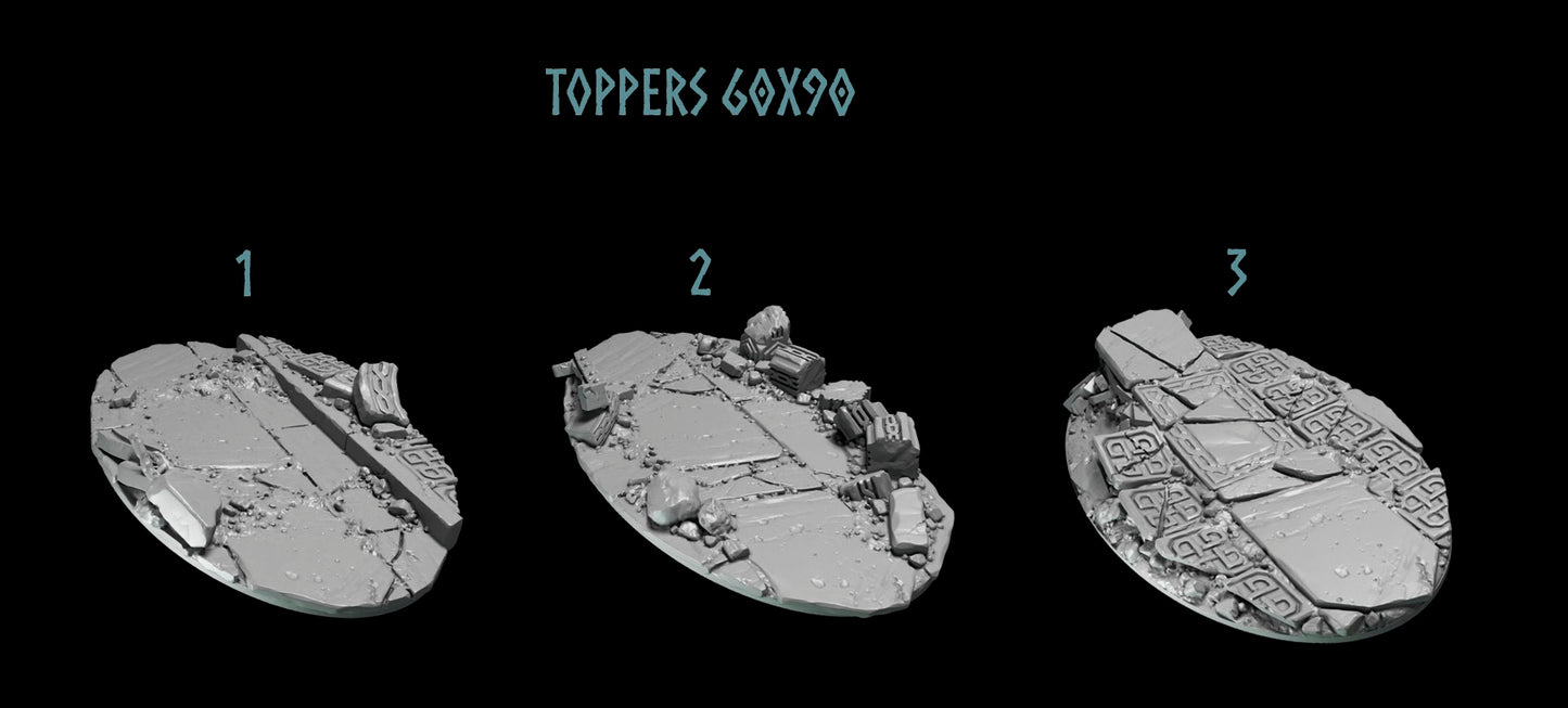 90x60mm Oval Base Toppers - Primal Hounds