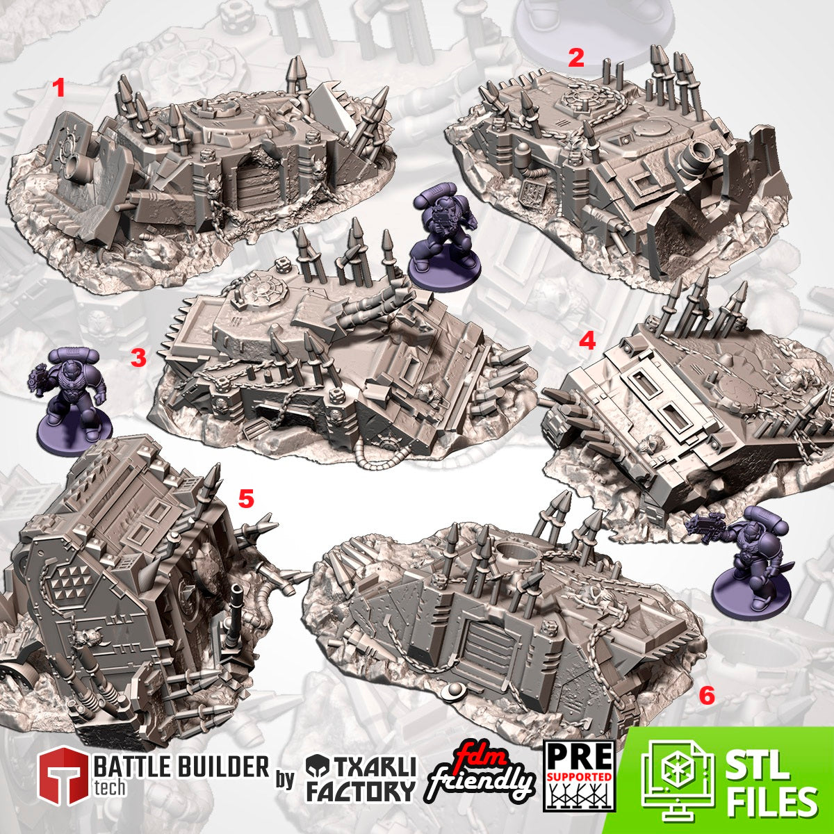 Destroyed Chaos Tanks Terrain
