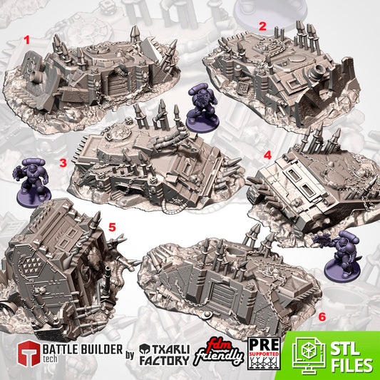 Destroyed Chaos Tanks Terrain
