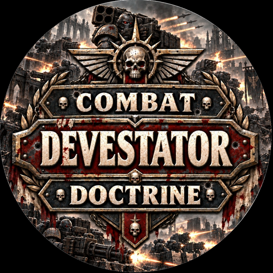 Combat devastator doctrine token on white background