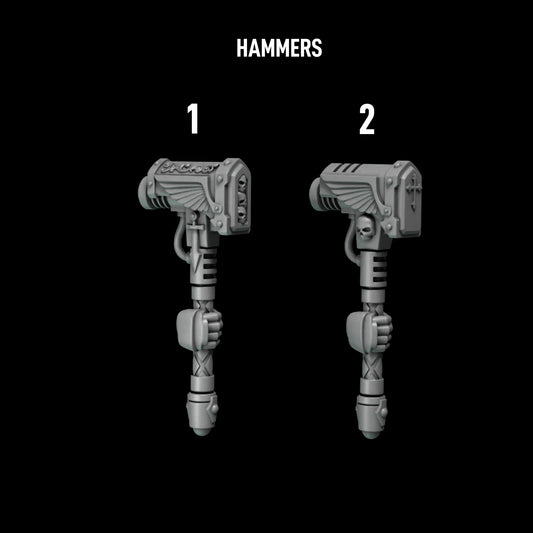 Eternal Pilgrims - Big Armour Hammers — numbered design options