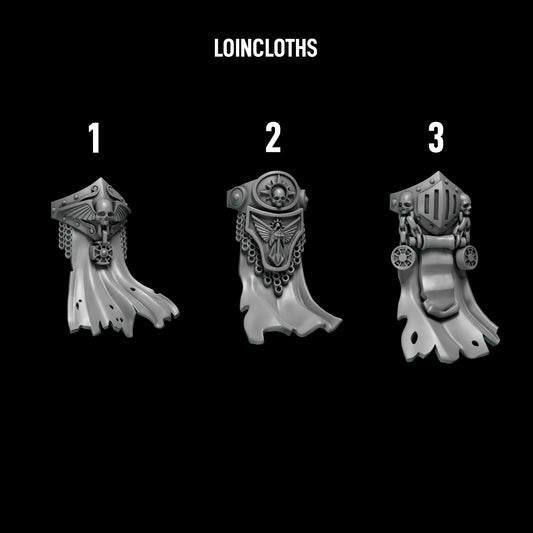 Eternal Pilgrims - Big Armour Loincloths — numbered design options